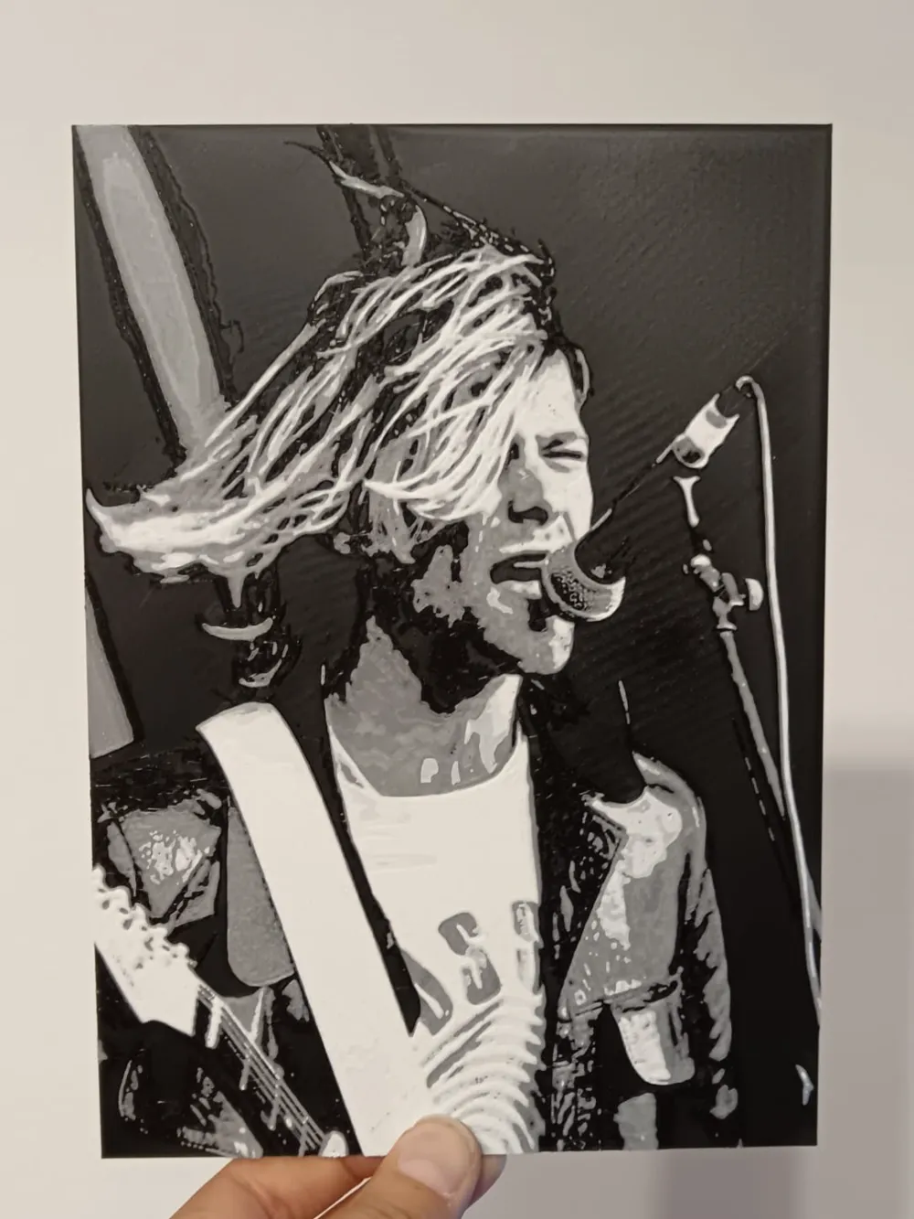 Kurt Cobain, Nirvana - Hueforge black and white by PS3D CREATIVE ...