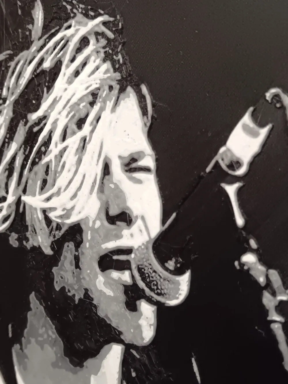 Kurt Cobain, Nirvana - Hueforge black and white by PS3D CREATIVE ...