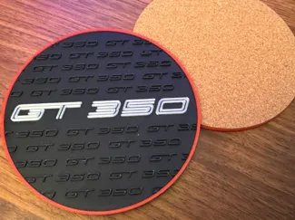 Shelby Mustang GT350 logo drink coaster