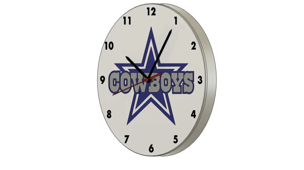Dallas Cowboys Logo Clock by Scubafan - MakerWorld