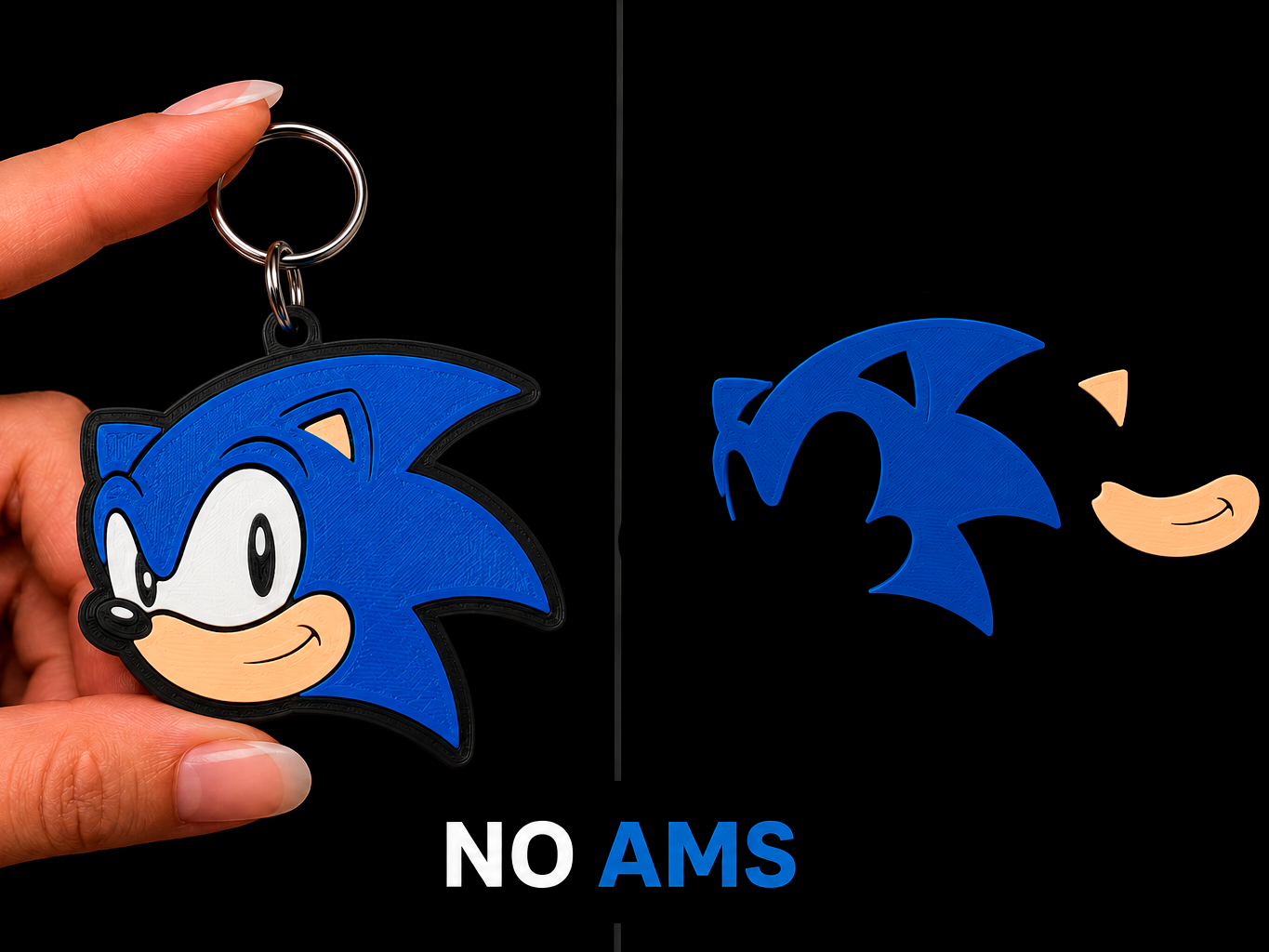 Sonic The Hedgehog Chaveiro Multi Partes (Sem AMS)