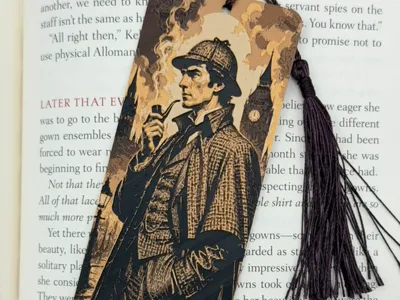 Sherlock Holmes Classic Detective Art Bookmark
