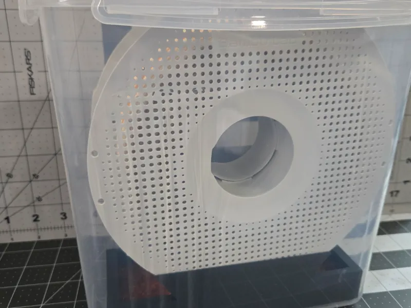 Cereal Box Spool Storage w/ Dessicant.