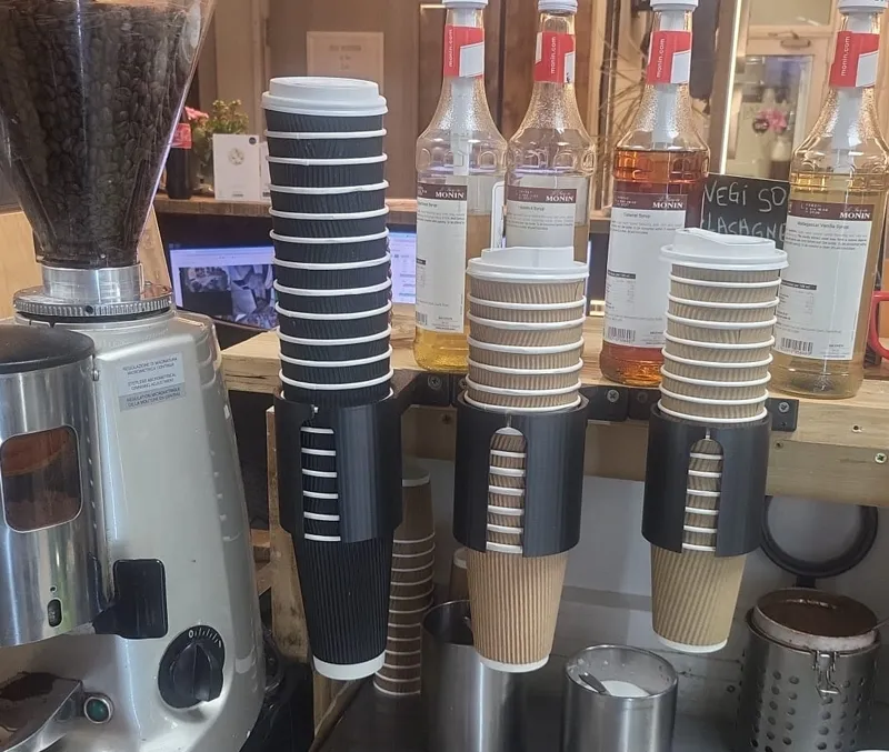 8oz and 12 oz coffee cup dispenser for cafe