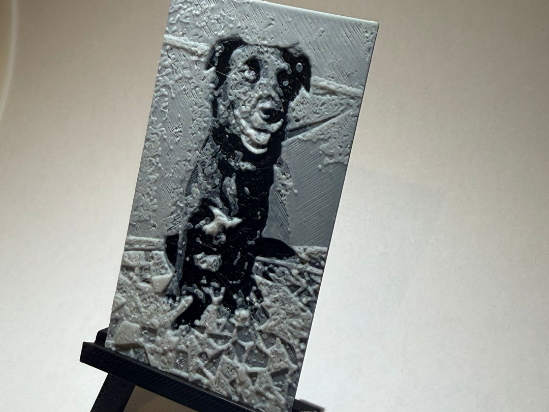 Miniature Dog Art 42x75mm
