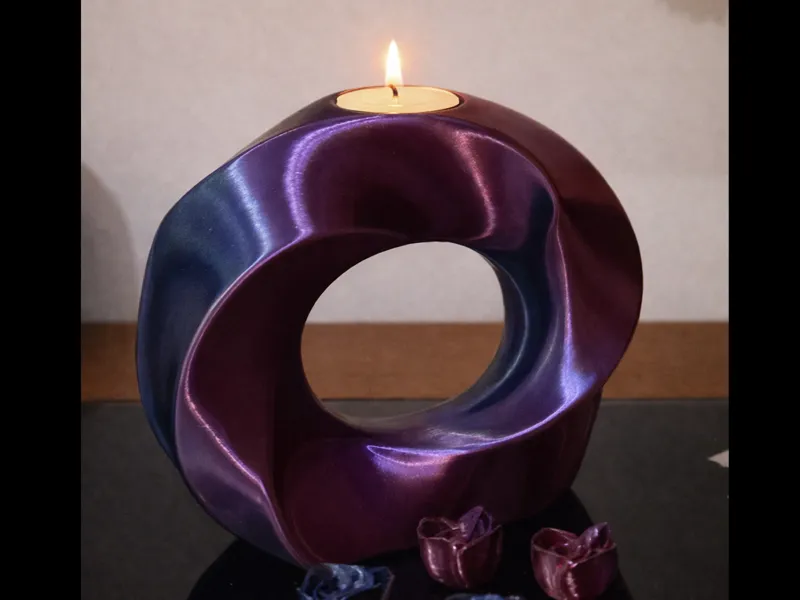 Vaso decorativo com furação para vela 