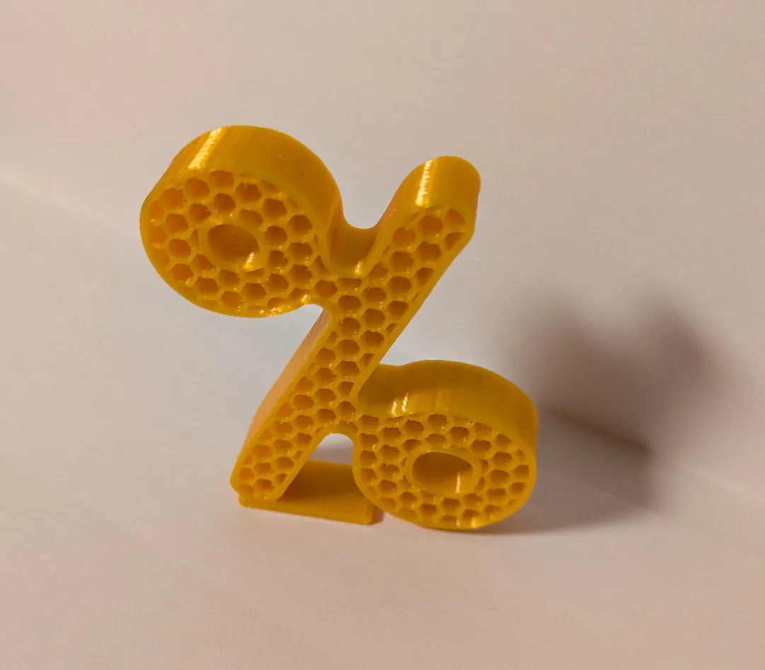 Number Hexagon % with Stand - Free 3D Print Model - MakerWorld