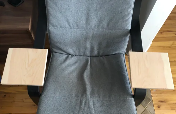 Support tablette pour fauteuil IKEA Poäng