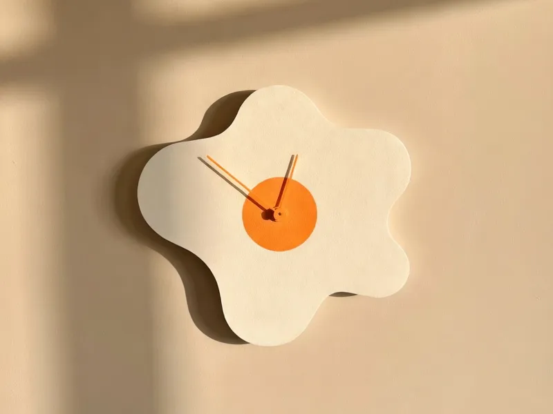 Reloj de pared huevo frito