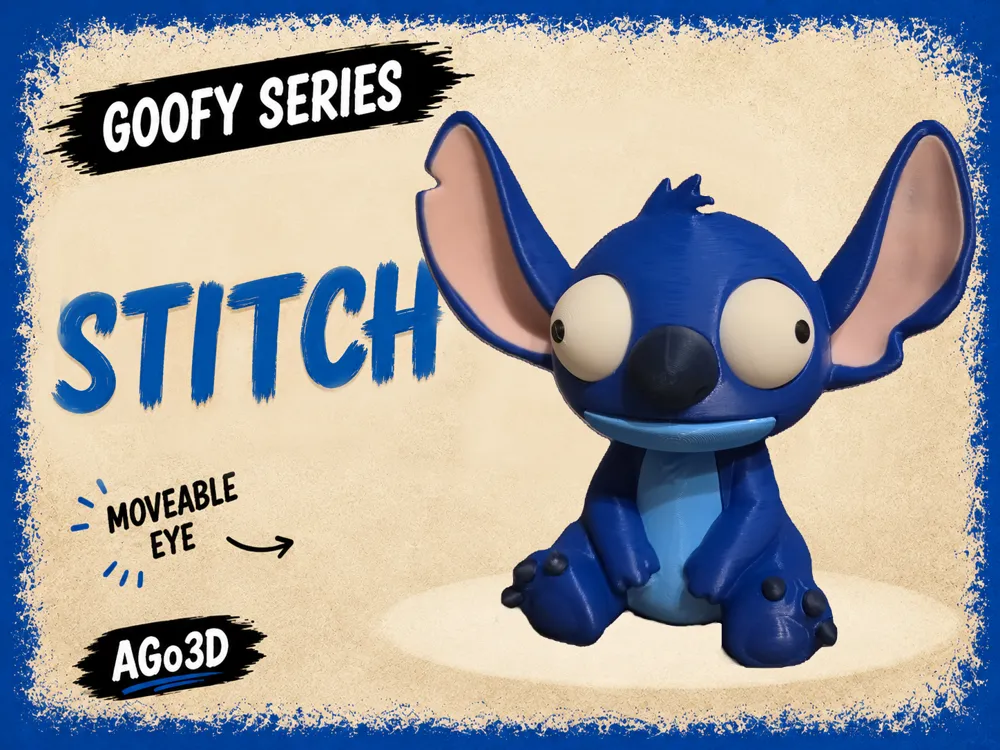 Accesorio para impresora 3D: Goofy series –STITCH Movable Eyes NO AMS. Referencia del modelo original.