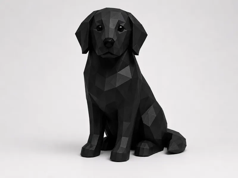Golden Retriever decorative statue.