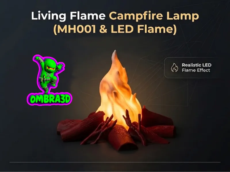 Living Flame Campfire Lamp (MH001 & LED Flame)