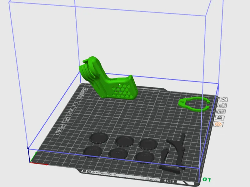 Profile for printing with separate objects