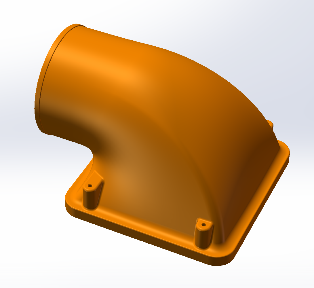Miniatura 2 do modelo 3D H2C 磁吸快拆100MM排风管座