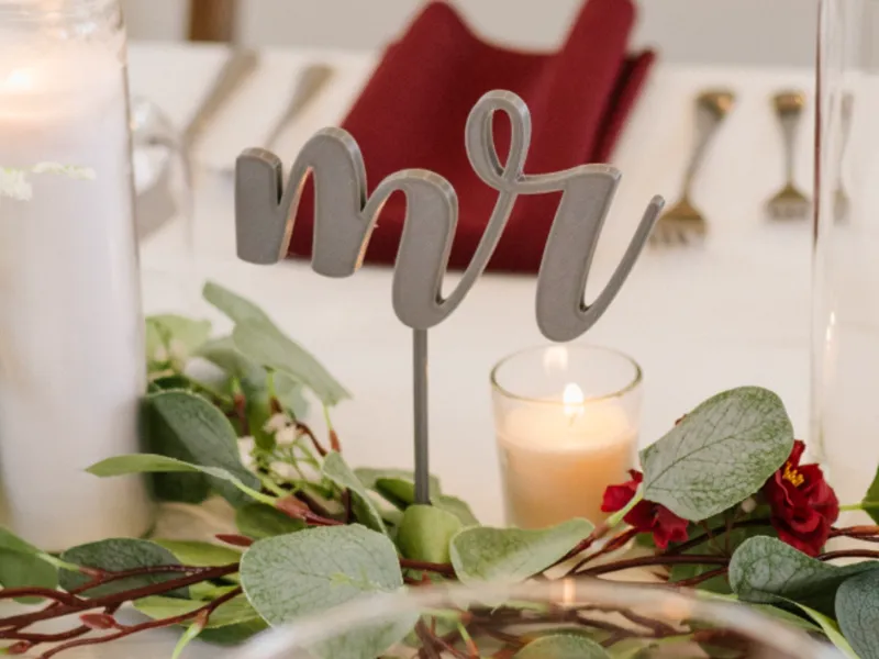 Wedding or Anniversary Mr Place Marker