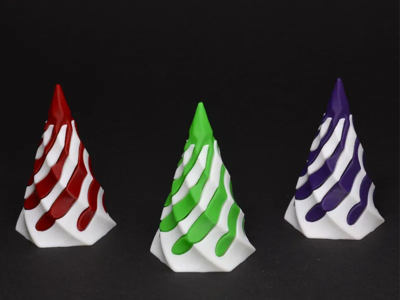 Twisted Spiral Fidget Cone • Hexagonal
