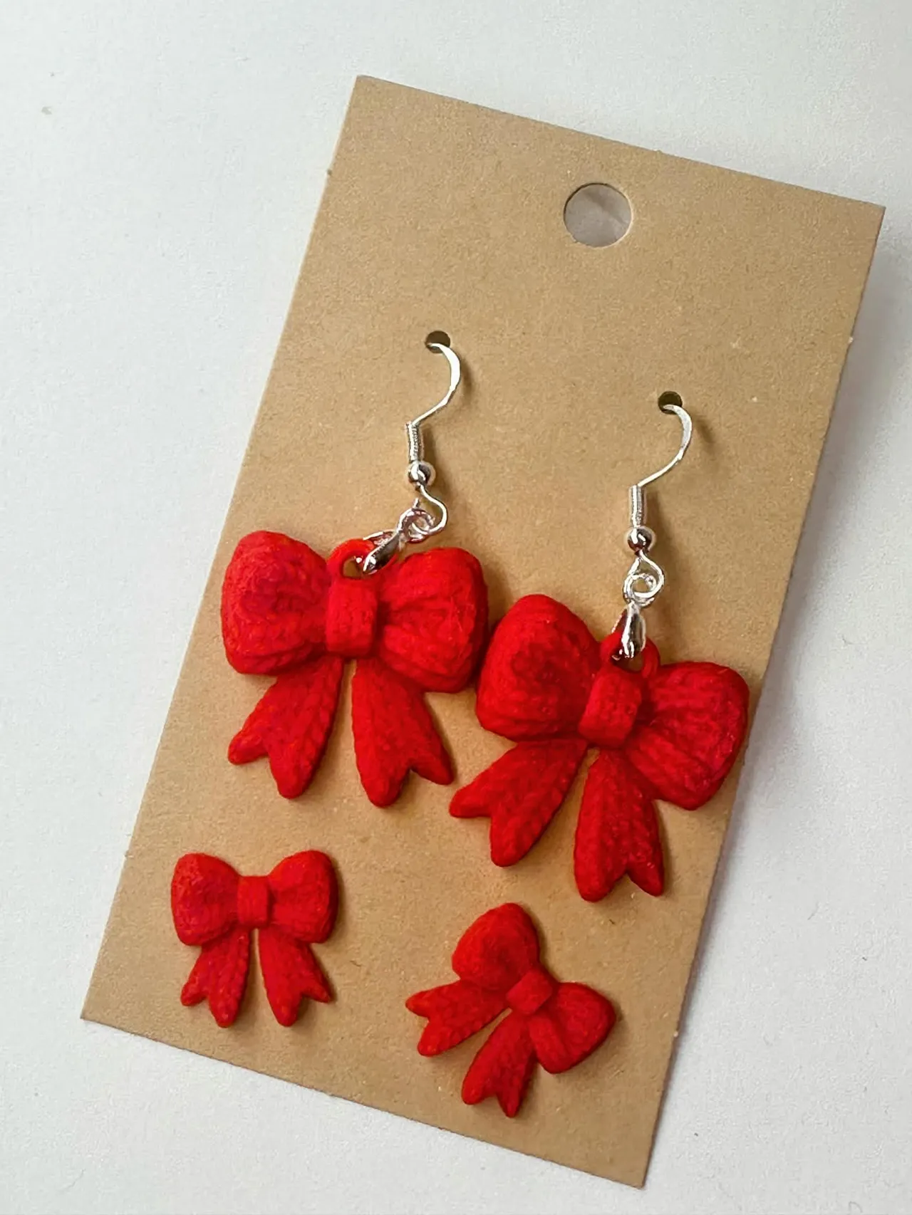 knitted Bow Earrings view 4