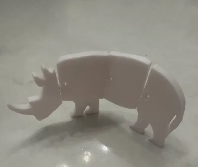 Articulated Rhino easy print!