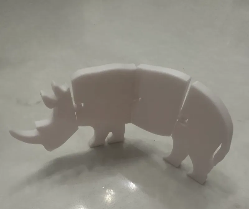 Articulated Rhino easy print!