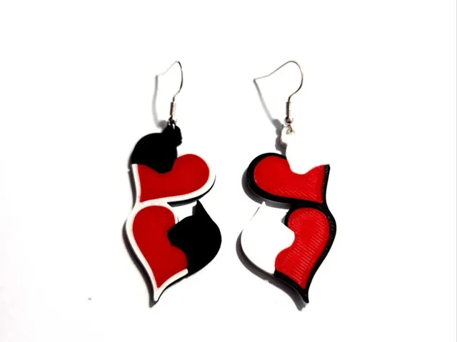 Twin Hearts & Cats - Earrings