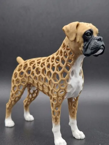 Caja o estuche: Voronoi Boxer Dog Figure Sculpture — vista de referencia 2