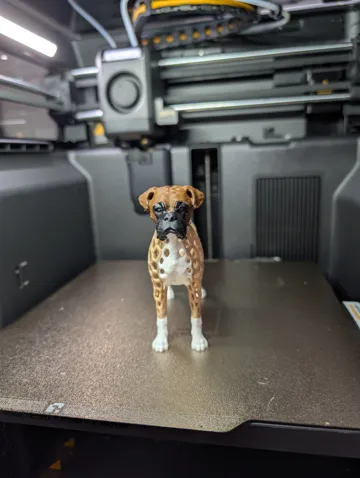 Caja o estuche: Voronoi Boxer Dog Figure Sculpture — vista de referencia 3