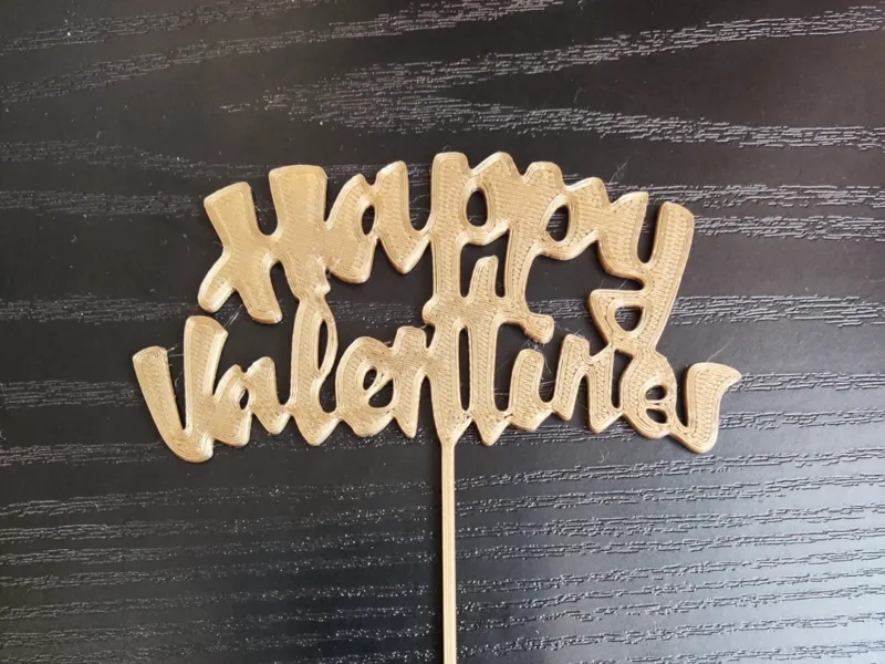 Happy Valentines - cake/flower topper