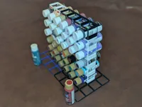Support horizontal Gridfinity pour flacons de peinture 59 mL — photo 2