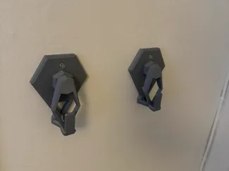 Low-Poly Wall Hook with Hanger Slot