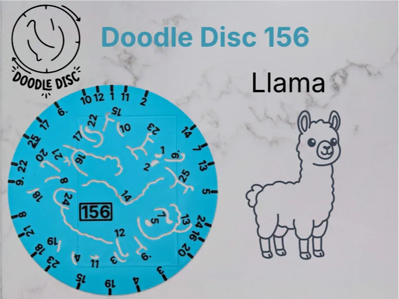 Doodle Disc 156 Llama