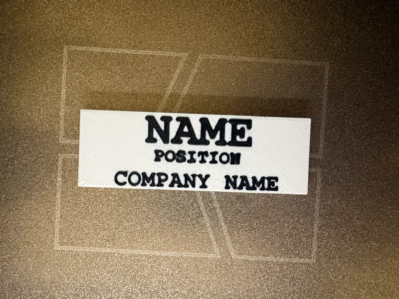 EMPLOYEE NAME TAG