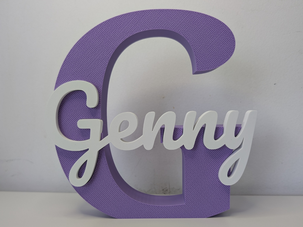 Miniatura 1 do modelo 3D Personalised Name Sign with Initial