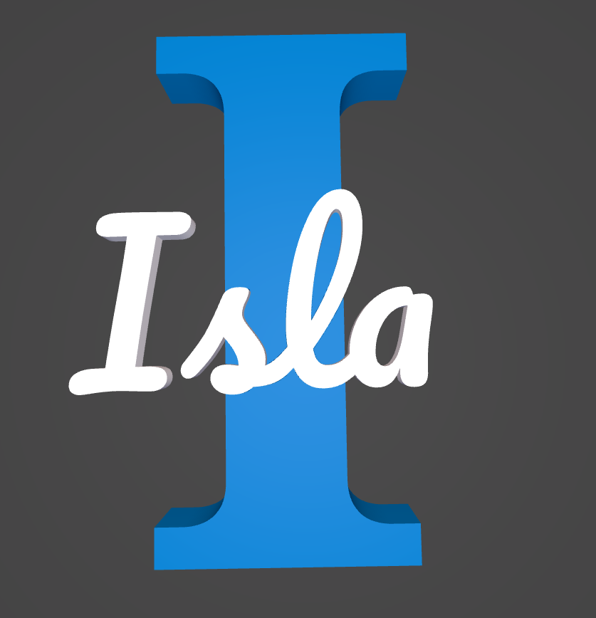 Miniatura 8 do modelo 3D Personalised Name Sign with Initial