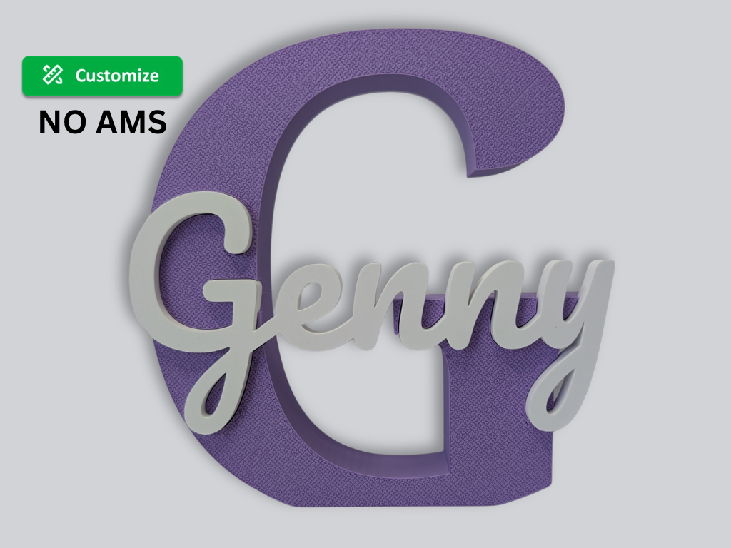 Personalised Name Sign with Initial