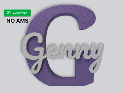 Personalised Name Sign with Initial