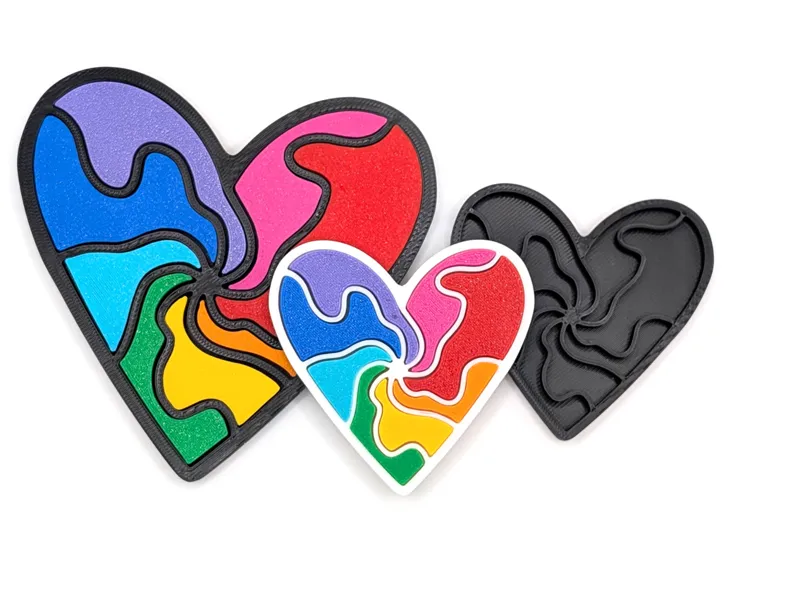 Color Splash Heart Puzzle