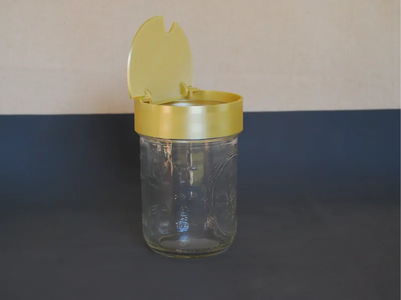 Mason Jar Flip Top Lid with Slot for Wide Mouth
