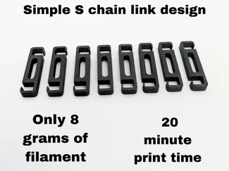 Simple S chain link design 