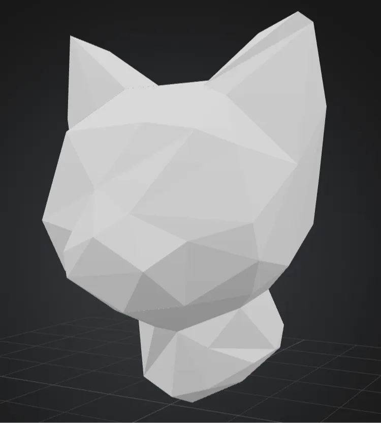 Low Poly Cat Bust