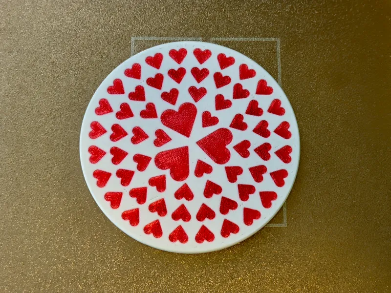 Circular Heart Coaster