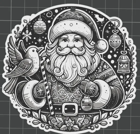 Christmas Santa tree decoration