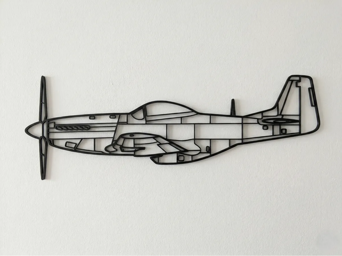 Déco murale avion P-51 Mustang