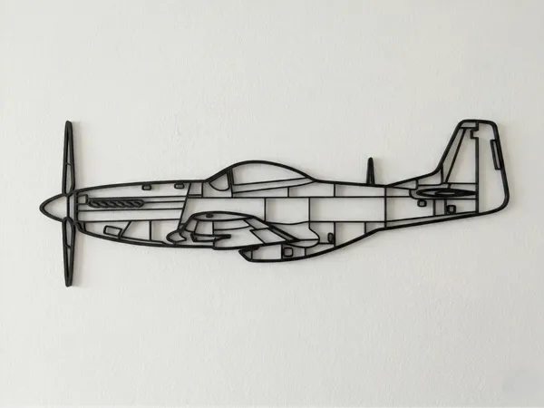 Déco murale avion P-51 Mustang