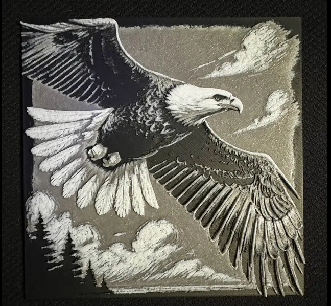 Eagle gliding