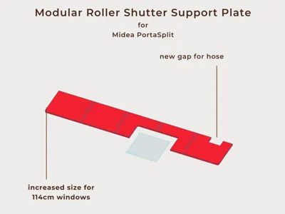 Modular Rolling Shutter Panel for Midea PortaSplit