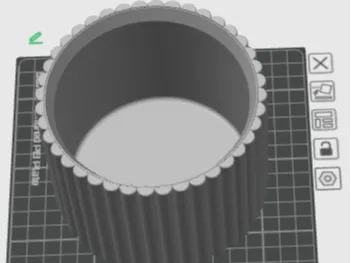 Textured flower pot