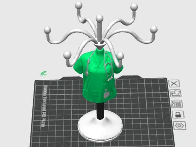 Doctor-shaped doll jewelry stand