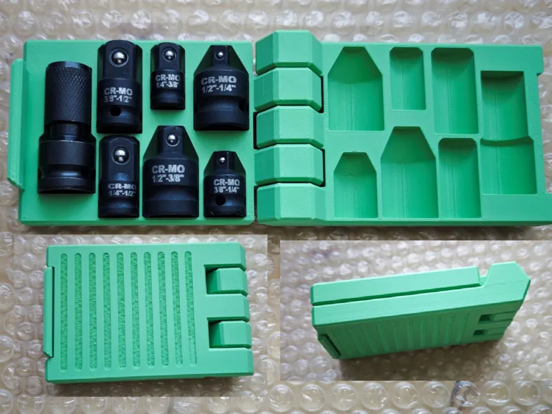 Case for ratchet adapters 1¦2″, 3¦8″, 1¦4″