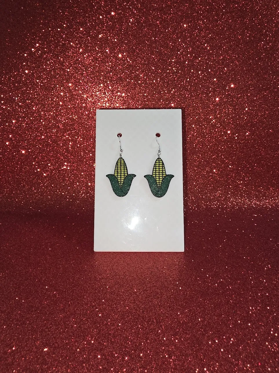 Corn cob earrings view 2