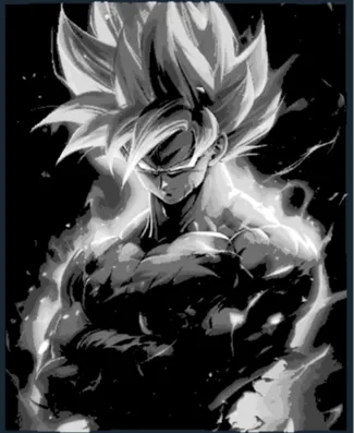 Goku Black And White - Hueforge